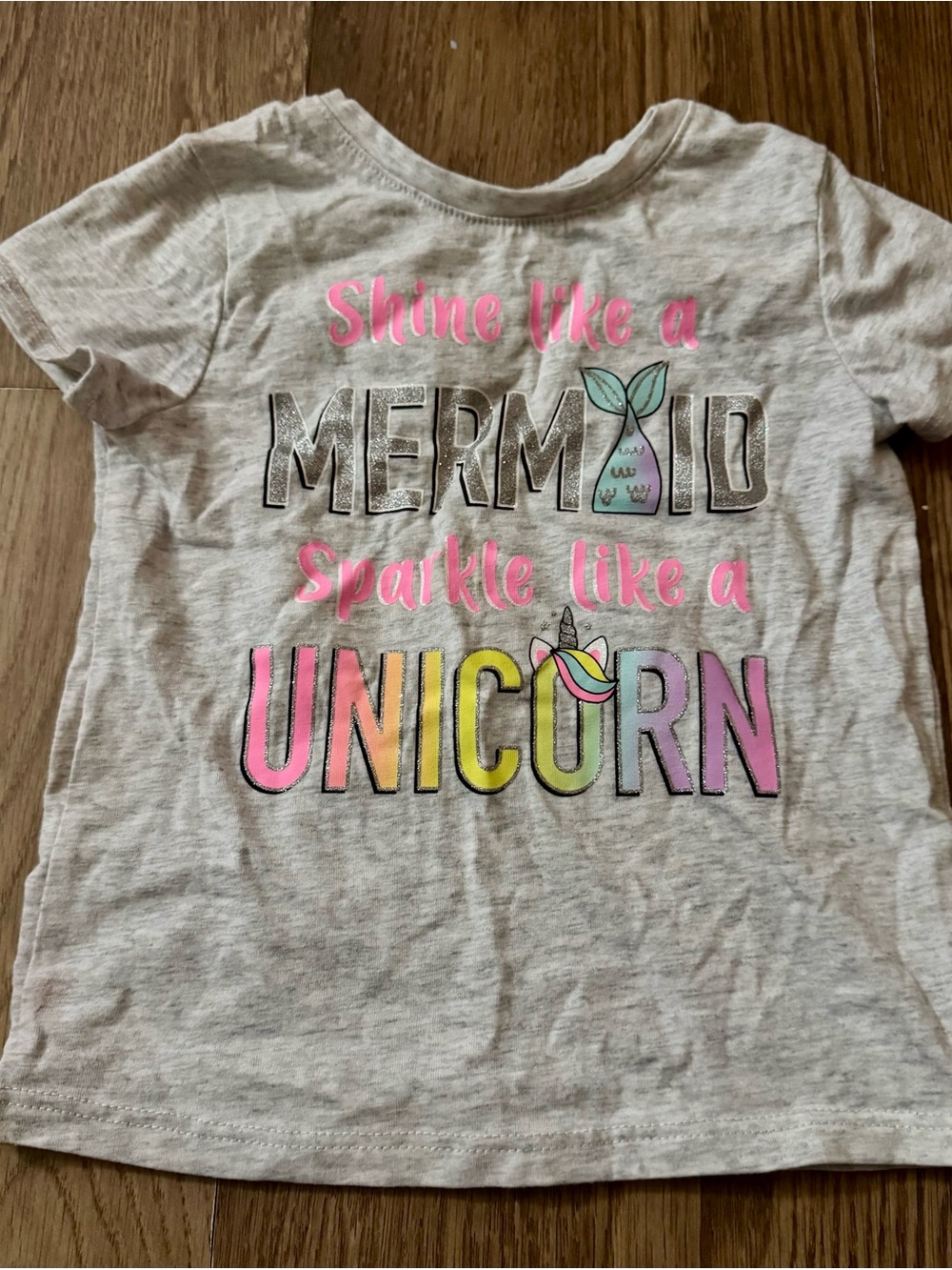 Garanimals Light Gray 'Shine Like a Mermaid, Sparkle Like a Unicorn' Tee